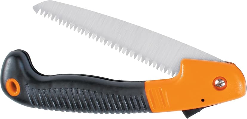Fiskars Folding Hand Saw, 7" Pruning Saw with Power Tooth Blade with Triple Ground Teeth that Powers Through Wood Faster, Soft Grip Handle