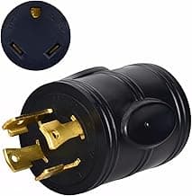 30 amp rv Power Adapter 4 Prong Twist Lock Plug Heavy Duty Converter L14-30P to TT-30R 125/250V 30A Male Plug to 30A Female Receptacle for Generator Caravan RV Camper