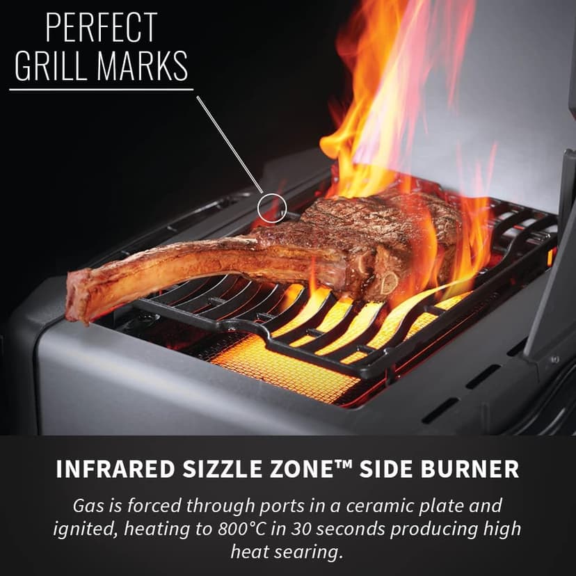 Napoleon P500RSIBPSS-3 Prestige 500 RSIB Propane Gas Grill, sq. in + Infrared Side and Rear Burner, Stainless Steel