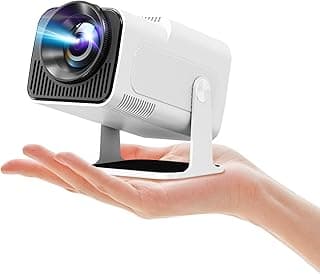 Smart Mini Projector with 180° Adjustable Stand, 1080P 4K Outdoor Portable Projector, WiFi 6 & Bluetooth 5.2, Android 11, 300ASIN LM, Support 2.4G/5G Dual-Band Wi-Fi.