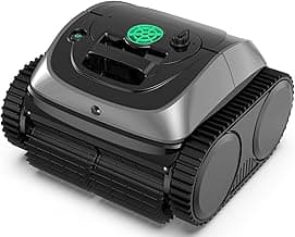(2024 Upgrade) WYBOT C1 Robotic Pool Cleaner for In Ground Pools up to 65 FT in Length, 150mins Runtime, Cordless Pool Vaccum with Wall Climbing Function, Larger Top-Loading Filters Green