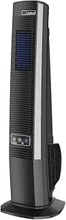 Lasko 42" Portable Outdoor Tower Fan with Bluetooth Technology for Decks, Patios and Porches with 4 Speeds, Night Mode, Internal Oscillation, Black, YF200, Large