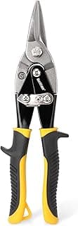 HURRICANE 10 Inch Aviation Tin Snips, Heavy Duty Metal Cutter Shears for Cutting Sheet Metal, Straight Cut, Chrome Vanadium Steel