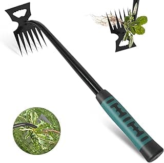 Weeding Artifact Uprooting Weeding Tool, 6 Teeth Multifunctional Hand Weeder Tool, Portable Garden Weed Tools, Weed Remover Tool for Yard and Garden