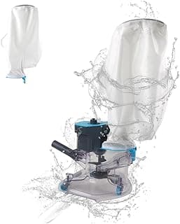 Leaf Eater, Heavy-Duty Cordless Pool Vacuum Cleaner with 2 Filter Bags, 24 GPM Powerful Suction, Rechargeable, 75-Min Runtime, for Above-Ground & In-Ground Pools (24GPM)