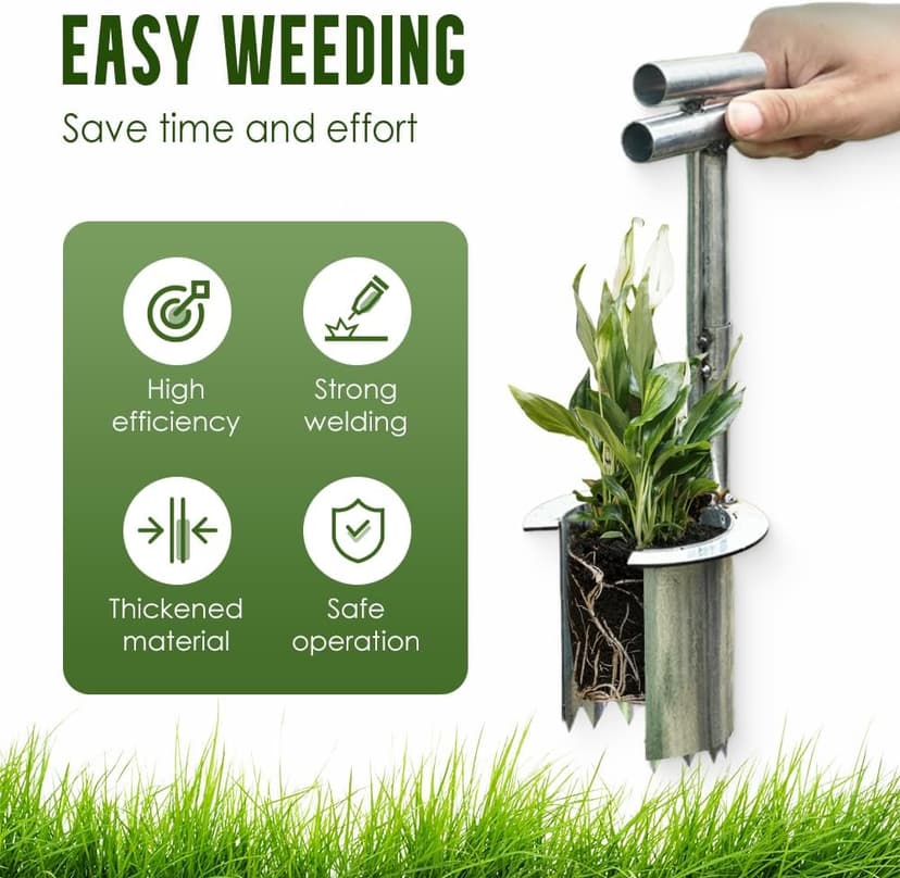 Bulb Planter Tool Stainless Steel, 2025 New Garden Seedling Transplanter, Easy Seed & Bulb Planting Tool for Flowers, Vegetables, Fruit Trees, Heavy-Duty Garden Hand Tool (1PC-B)