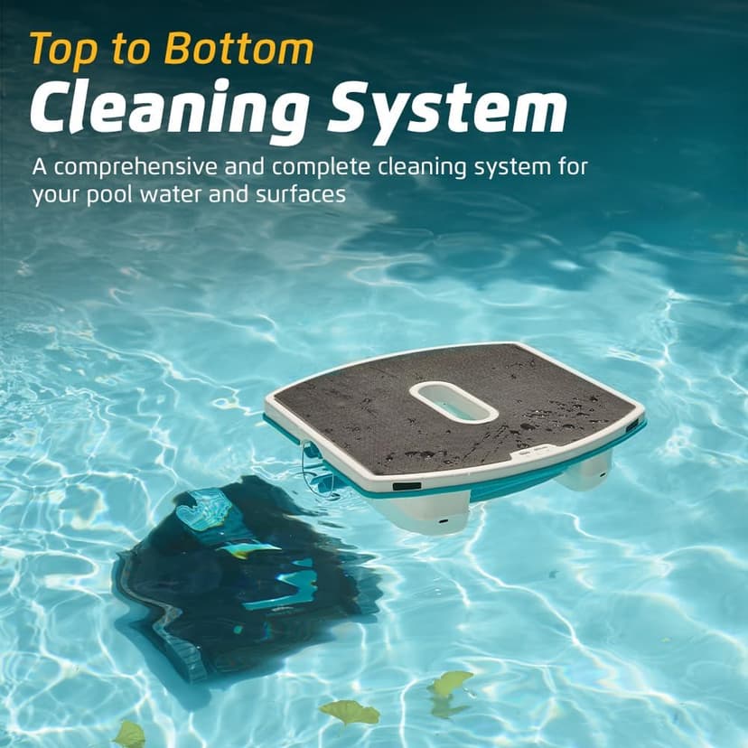 Dolphin Liberty 200 and Skimmi Cordless Robotic Pool Cleaning up to 33 FT - Wall Climbing Scrubber