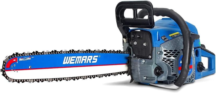 62cc Gas Chainsaws 20 Inch Bar Power Chain Saws, Gas Powered Chainsaw 2 Stroke Handed Petrol Gasoline Chain Saw for Cutting Wood Outdoor Garden Farm Home Use with Tool Kit(6220G)