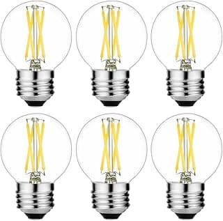 LiteHistory E26 LED Bulb 4W Equal E26 Edison Bulb 40 Watt Neutral White 4000K E26 Bulb Dimmable AC120V 400lm G16.5 Light Bulb led for Rustic Sputnik,Chandeliers,Vanity,Wall sconces Pack of 6