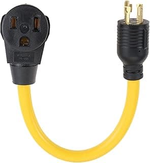 NEMA L14-30P to 6-50R Generator Welder Adapter Plug Cord 1.5FT, 4 Prong to 3 Prong Generator Adapter 125/250V, Heavy Duty Welder Adaptor Extension Cord STW 10AWG, UL Listed