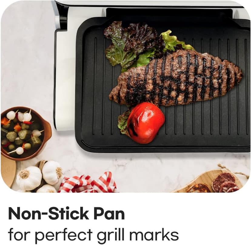 Smokeless Double Care Grill, Electric Indoor Tabletop Grill, Dual Heating, Fast Grilling, Portable, Nonstick, Adjustable Temperature, Ideal for K-BBQ