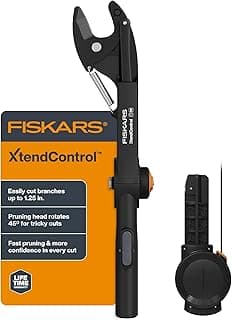 Fiskars XtendControl Rotating Tree Pruner Head with Automatic Cord Reel with 45 Degree Rotation, Compatible with all XtendControl Extension Poles (Pole Not Included)