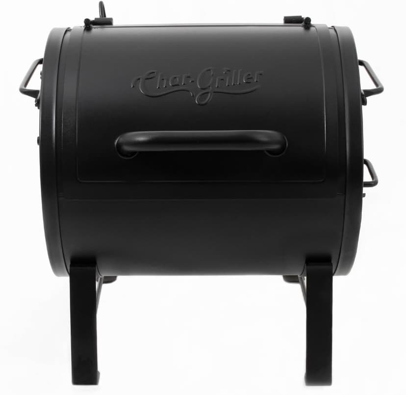 Char-Griller® Portable Charcoal Grill and Side Fire Box Attachment for Texas-Style Offset Smoking Methods with 250 Cooking Square Inches in Black, Model E82424