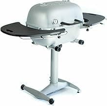 PK Grills PK360 Portable Charcoal Grill and BBQ Smoker, Cast Aluminum Outdoor BBQ Grill, Portable Grill for Camping, Backyard Grilling, Park, Tailgating, Silver