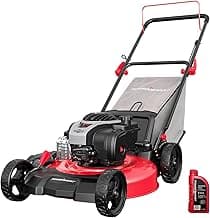 PowerSmart 21-Inch 3-in-1 Gas Push Lawn Mower - 140cc 4-Stroke OHV Engine, 6 Height Adjustments, 1.4 Bushel Grass Catcher