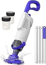 Little Shark Pool Vacuum for Above Ground Pool, Hot Tub Vacuum with a 60w Motor,18 Gal/Min Powerful Suction, Pool Vacuum with 5000mAh Battery, 1h Running Time