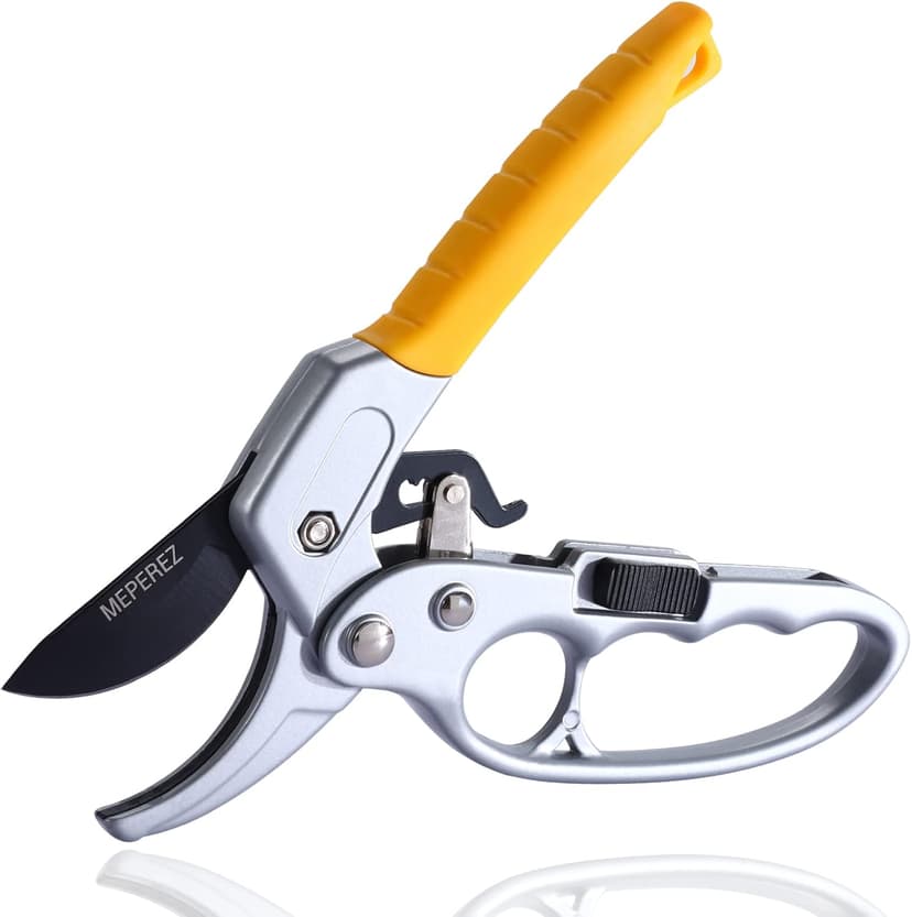 Germany Pruning Shears, Arthritis Weak Hand Snips, Work 3 Times Easier, 1-Inch Cut Capacity Garden Clippers, Ergonomic handle, Rust resistant, high strength steel, Sharp