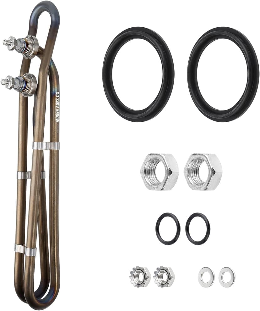 5.5kw 240v Titanium Hot Tub Heater Element for Balboa Spa Heater Element, Replacement Flo-Thru Universal Hot Tub Heater Element, Also for Spa Electric Heater Element Replacement (5.5kw)