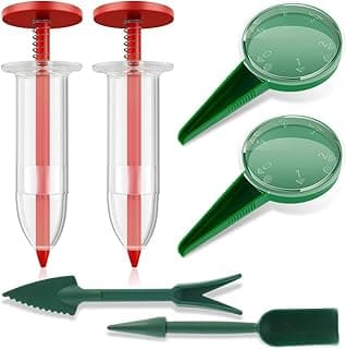 6Pcs Mini Sowing Seed Dispenser, Seed Planter Tool, Handheld Seed Planter, Mini Hand Seed Spreader, Seed Sower Tool, Garden Seed Planter, Small Seed Spreader with Seedlings Dibber Widger for Spreading