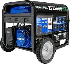 DuroMax XP15000HX 15,000-Watt Dual Fuel Portable Generator - Gas & Propane, Remote Electric Start, Whole Home Power Backup, Transfer Switch Ready, RV & Emergency Ready