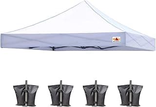 ABCCANOPY Replacement Canopy Top for Pop Up Canopy Tent (10x10, White)