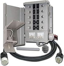 Connecticut Electric EmerGen Transfer Switch Kit - 30 Amp, 10-Circuit, 10-Foot Cord, 7500 Watts, for Generator