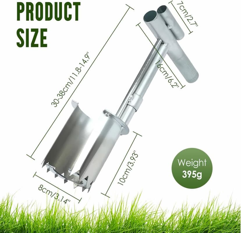 Bulb Planter Tool Stainless Steel, 2025 New Garden Seedling Transplanter, Easy Seed & Bulb Planting Tool for Flowers, Vegetables, Fruit Trees, Heavy-Duty Garden Hand Tool (1PC-B)