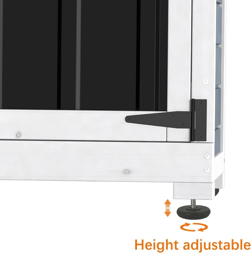 GDLF Outdoor Storage Cabinet Wood & Metal Garden Shed with Waterproof Roof and Sturdy Lockable Doors 66"
