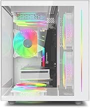 Pre Built Gaming PC RTX 4060 8G AMD Ryzen7 5700X(8Cores 3.4G UP to 4.6G) 1T SSD 32G RAM WI-FI 6 VR Business Desktop Computer White 4K