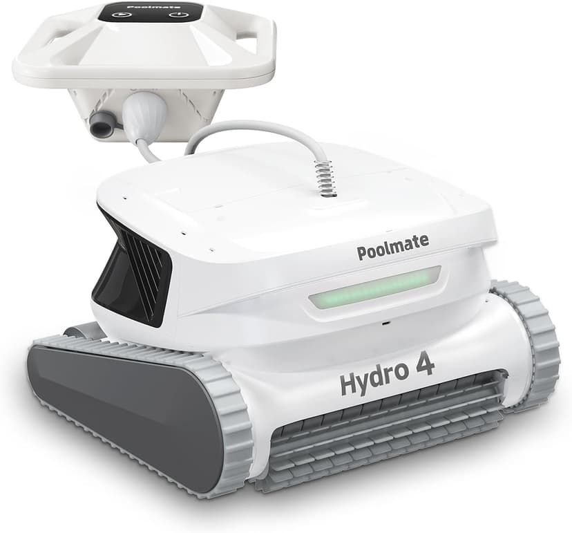 Robotic Pool Vacuum Cleaner with Dual Inlet for Above/In ground Pools up to 1,614 Sq.ft, 210 Mins Runtime, Wall/Floor Cleaning, Waterline Tech, Smart Navigation, APP/Cloud Control