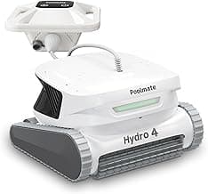 Robotic Pool Vacuum Cleaner with Dual Inlet for Above/In ground Pools up to 1,614 Sq.ft, 210 Mins Runtime, Wall/Floor Cleaning, Waterline Tech, Smart Navigation, APP/Cloud Control