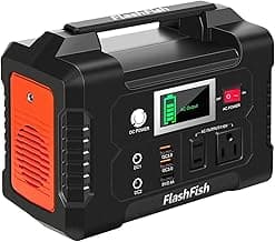 200W Portable Power Station, FlashFish 40800mAh Solar Generator With 110V AC Outlet/2 DC Ports/3 USB Ports, Backup Battery Pack Power Supply for CPAP Outdoor Advanture Load Trip Camping Emergency.