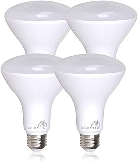 Bioluz LED 4 Pack BR30 LED Bulbs Indoor Flood Lights 90+ CRI 65W Equivalent uses 7.5W 2700K Warm White 650 Lumens E26 Base Dimmable Instant On Interior Home Décor UL Listed FCC RoAS Title 20 Certified