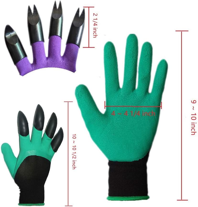 DCCPAA Garden Gloves with Claws,Claw Gardening Gloves for Digging,Planting, Weeding, Seeding-Waterproof for Men and Women