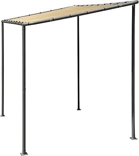 ShelterLogic 10' x 6' Solano Gazebo Canopy Charcoal Carbon Steel Frame and Marzipan Water-Resistant and Sun Protection Tan Cover