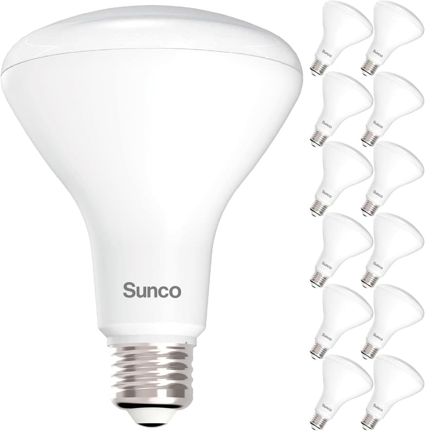Sunco 12 Pack BR30 Light Bulbs LED, Recessed Can Light Bulbs, Indoor Flood Bulb, 850 LM, 11W (65W Equivalent), 5000K Daylight, Dimmable, E26 Base, for Home, Kitchen, Bedroom UL.