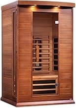 DYNAMIC SAUNAS Maxxus MX-M206-01 2-Person Full Spectrum Near Zero EMF (Under 2MG) FAR Infrared Sauna (Canadian Clear Red Cedar) Curb Side Delivery
