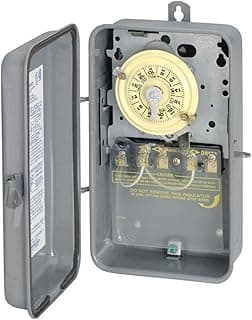 Intermatic T104R 208-277-Volt DPST 24 Hour Mechanical Time Switch with Outdoor Case
