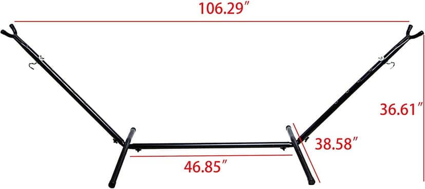 Heavy Duty Adjustable Steel Hammock Stand, 9-Foot, 450-Pound Capacity, Weather Resistant, Easy to Assemble