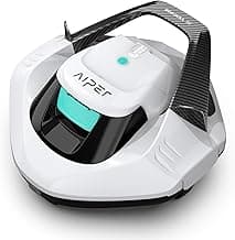 AIPER Cordless Robotic Pool Vacuum, Self-Parking Technology, Portable, Ideal for Above-Ground Flat Pool up to 40 Feet, White