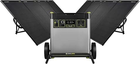 Goal Zero Yeti Portable Power Station - Yeti 6000X w/ 6,071 Watt Hours Battery Capacity, USB Ports, AC Inverter & 2 Ranger 300 Briefcase Solar Panels - Rechargeable Generator for Home, RVs, Work Sites