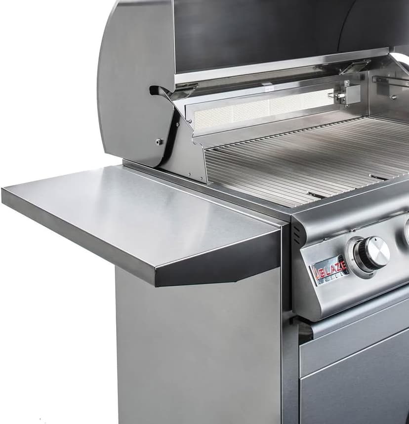 Blaze Outdoor Grill | Freestanding 32-inch Stainless Steel Propane Gas BBQ Grill | 4 Burner | Premium Outdoor Kitchen Grilling | Rear Infrared Burner & Grill Lights