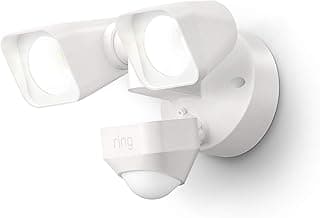 Ring Smart Lighting – Floodlight, Wired, Outdoor Motion-Sensor Security Light, White (Bridge required)