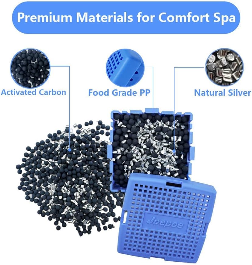 Hot Tub Mineral Cartridge for Sundance Spas with 4 Months Lifetime,Silver Ion Cartridge,Spa Mineral Cartridge Makes Your Spa Water Clean and Clarified(2-Pack,Blue)