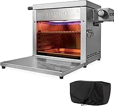 GASPRO Multi-Tasking Propane Infrared Steak Grill, XL Steakhouse & Cast-Iron Griddle 2-in-1 Outdoor Cooking Master, 125 in² Extra Large Cooking Area, Dustproof Foldable Panel