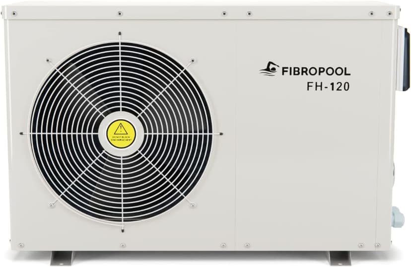 FibroPool Swimming Pool Heat Pump - FH120 20,000 BTU - for Above and In Ground Pools and Spas - High Efficiency, All Electric Heater - No Natural Gas or Propane Needed