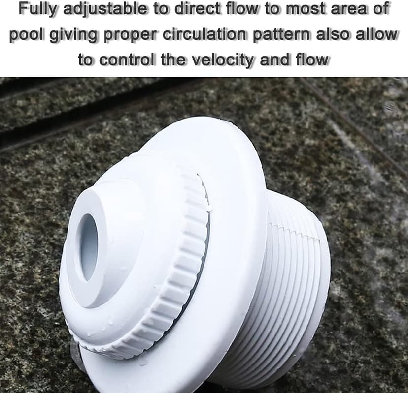 3 Pieces 3/4-Inch pool jet nozzles SP1419D Opening Water Directional Flow Inlet Pool Return Jet Fittings Spa with 1-1/2 Inch MIP Thread