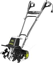 Sun Joe Electric Garden Tiller and Cultivator, Steel Tines, 13.5 Amp, 16 Inch, Black - Heavy Duty Gardening Machine and Equipment for Lawn, Yard, and Grass