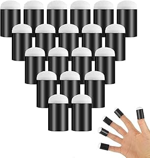 Finger Sponge Daubers, 20 Pieces Finger Painting Sponge Set Daubers Washable DIY Craft Drawing Tools Flower Stencil Finger Painting Brush for Card Making