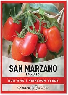 Gardeners Basics, San Marzano Tomato Seeds for Planting Heirloom Non-GMO Seeds for Home Garden Vegetables Makes a Great Gift for Gardening